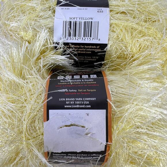 Lion Brand Fun Fur Eyelash Yarn 11 Skeins & 2 Partial Wt 5 Bulky Assorted Colors - Picture 8 of 11